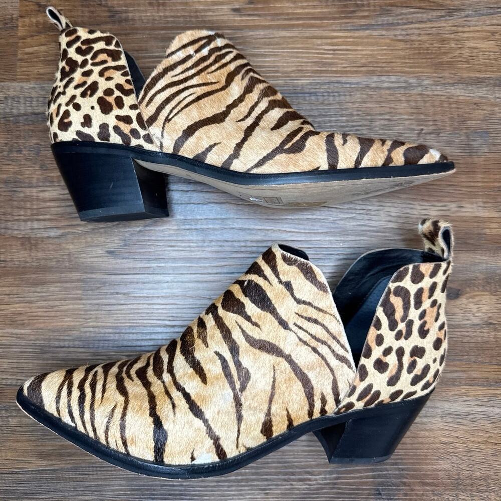 Dolce Vita size 7.5 Sonni Fur mixed animal print booties - Picture 10 of 12